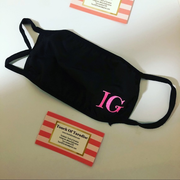 Monogram Initial Face Mask - Picture 4 of 11